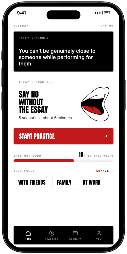 The Just Say It app on a phone